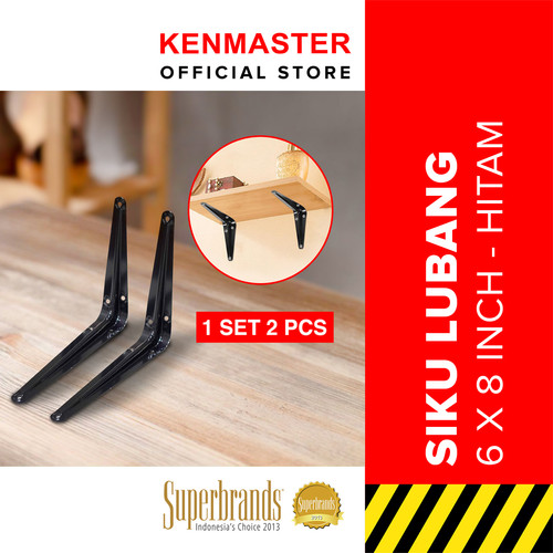 Kenmaster Siku Rak 6 X 8 CM - 1 set isi 2 PCS - SKRK033 Siku Penyangga