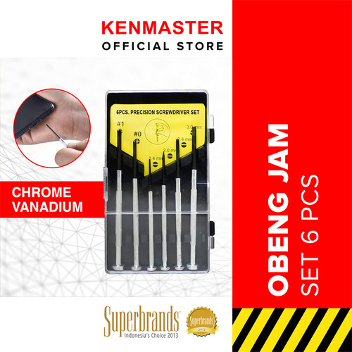 Kenmaster Obeng Jam 6 Pcs / Set / Obeng Kacamata - OBNG031