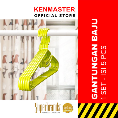 Kenmaster Gantungan Baju Warna Hanger H09 1 Set - Isi 5 Pcs