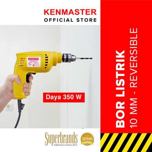 Kenmaster Bor Impact 10MM KM-603R Electric Drill REVERSIBLE-Merah