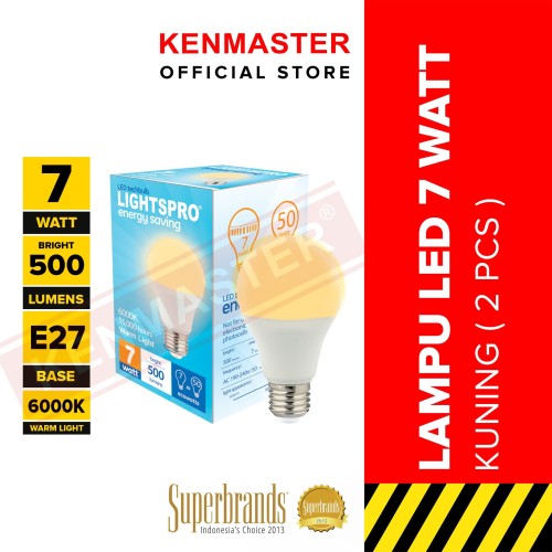 Lightspro Lampu LED 7Watt Kuning - 2 Pcs