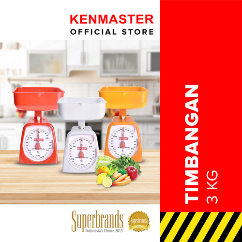 Kenmaster Timbangan Kue - Kapasitas 3 Kg Putih