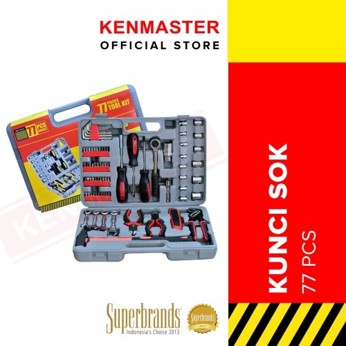 Kenmaster Kunci Sok 77 pcs - Grey