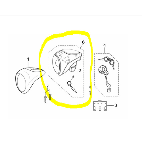 Lampu Depan Assy Sepeda Listrik Viar U1 / Headlight Assy