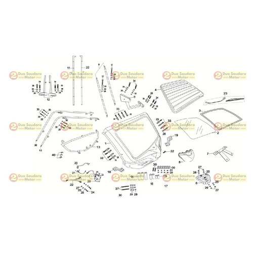 Kanopi Motor Roda 3 Viar Karya Bit 100 cc Matic / Canopy Karya Bit