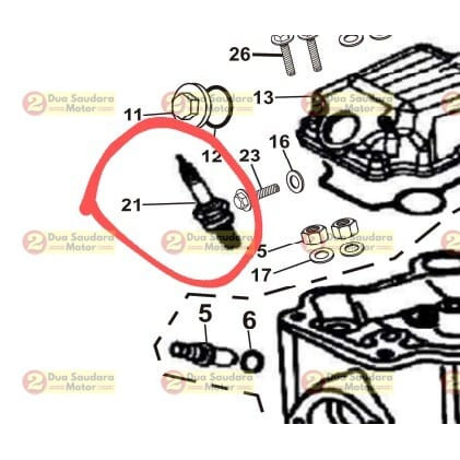 Busi Motor Roda Tiga Viar Karya 150 & 200 cc / Spark Plug Karya D8TC