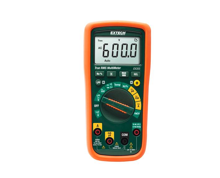 EXTECH MULTIMETER TRMS W/NCV TEMPERATURE EX355