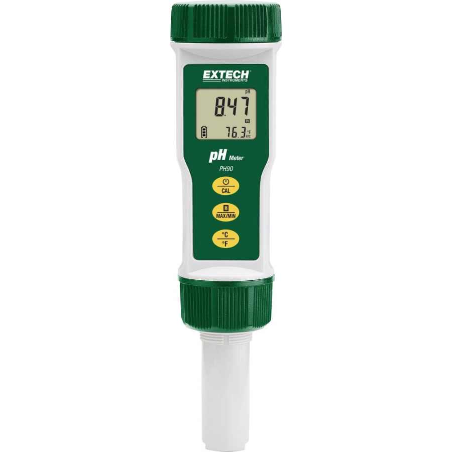 EXTECH PH METER WATERPROOF PH90 W/BATTERY