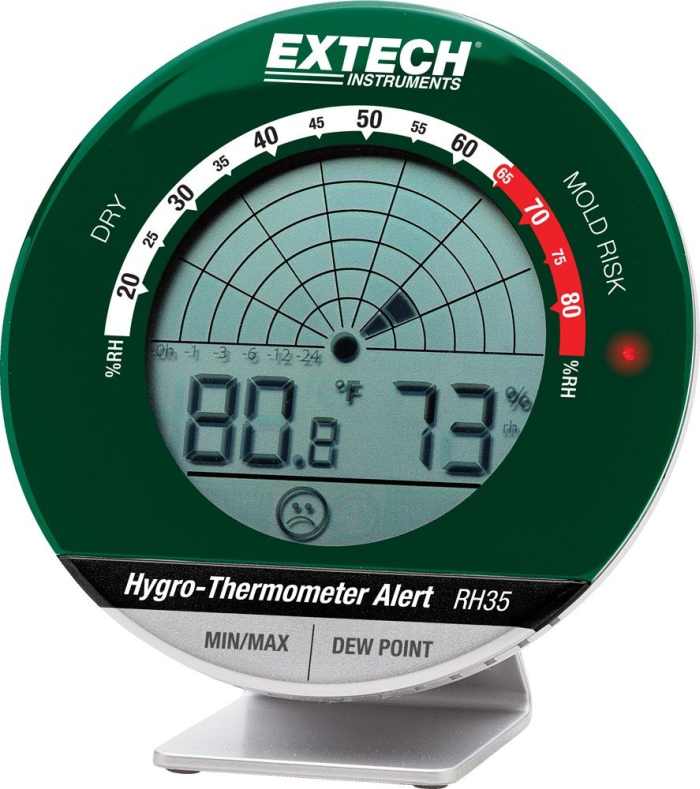 EXTECH HYGROTHERMOMETER DESKTOP W/ALERT RH35