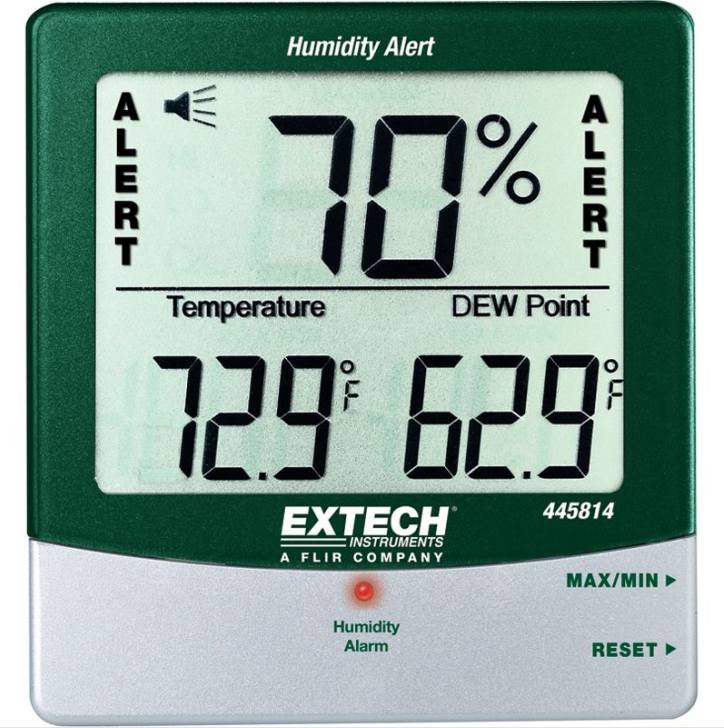 EXTECH HYGROTHERMOMETER W/HUMIDITY ALERT 445814