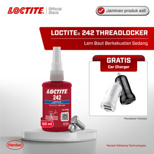 Henkel LOCTITE 242 THREADLOCKER Lem Baut 50 ml + Car Charger