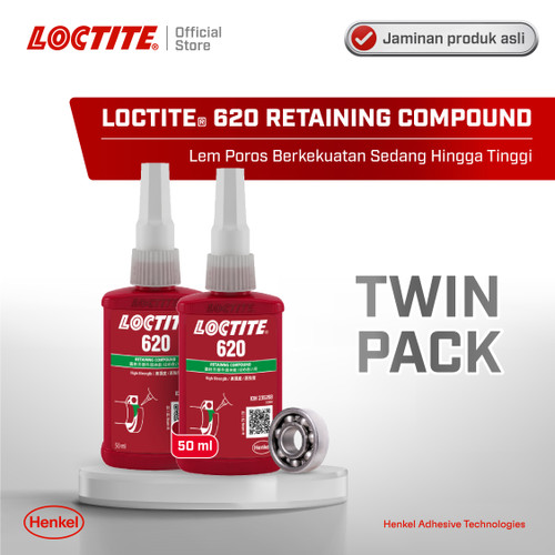 Henkel LOCTITE 620 Retaining Compound Lem Bearing Shaft 50 ml TWIN