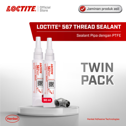 Henkel LOCTITE 567 THREAD SEALANT Seal Pipa 50 ml Twin Pack