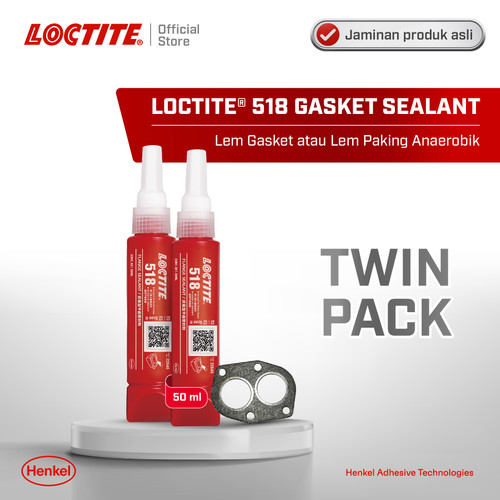 Henkel LOCTITE 518 Gasket Sealant Lem Paking/Gasket 50 ml Twin Pack