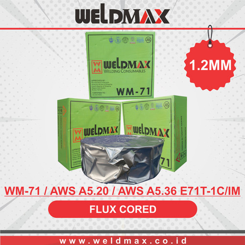 KAWAT LAS FLUX MIG CORED AWS A5.20 E71T-1C/IM (WM-71) 1.2MM WELDMAX