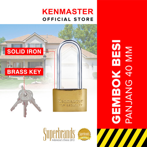 Kenmaster Gembok Panjang 40 mm Bls 3 Key - GMBL017