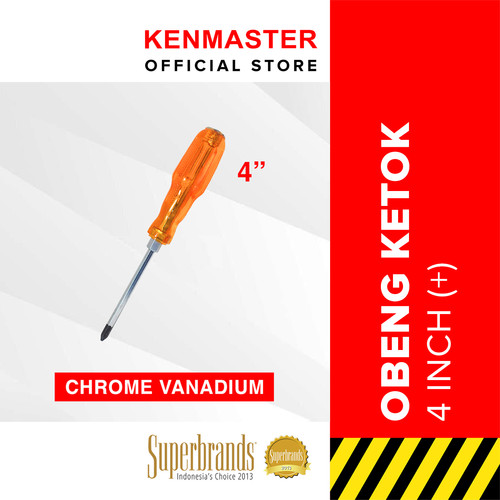 Kenmaster Obeng Ketok Crystal CRV 4 Inc (+) - 1 PCS - OBKC011