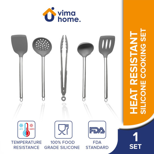 Vima Home Silicone Spatula+Stainless Cooking