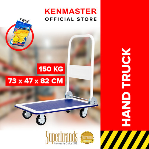 Kenmaster Hand Truck 150 Kg KM4211 - Troli Lipat Dorong Biru