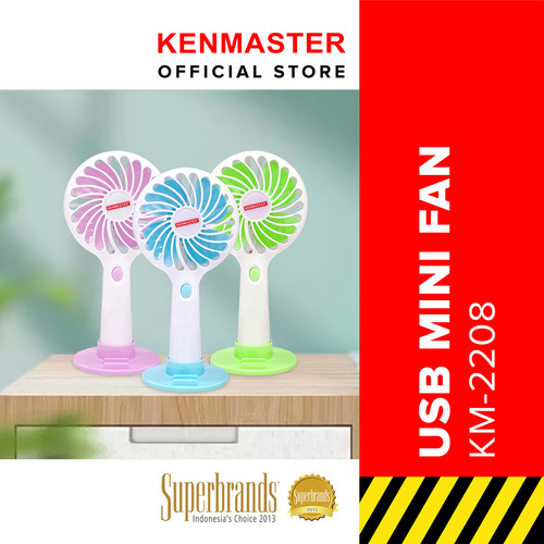 Kenmaster Kipas Mini USB KM-2208 Pegang dan Berdiri di Meja