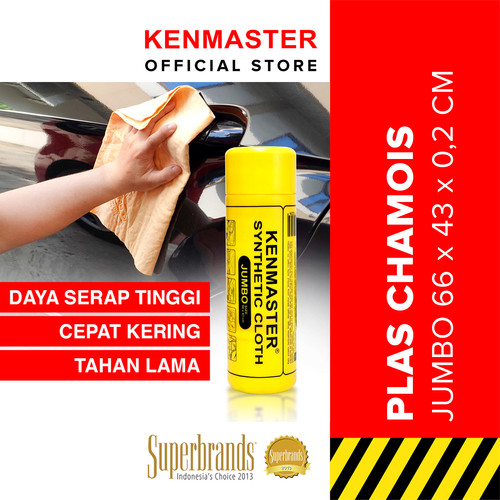 Kenmaster Chamois Jumbo 66X43 Cm - Yellow Box (Lap Motor Ukuran Besar)