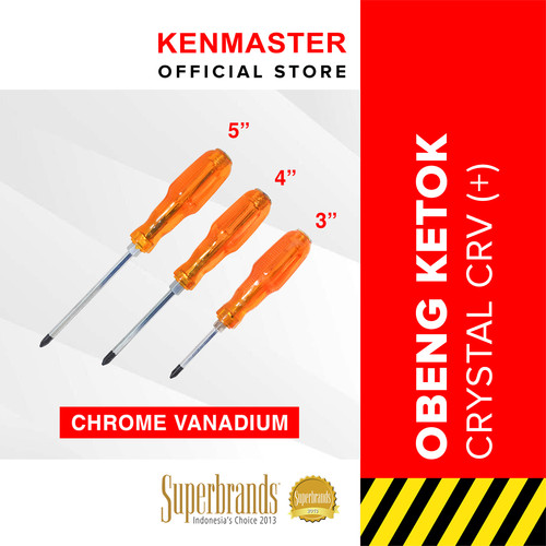 Kenmaster Obeng Ketok Crystal CRV 3 Inc (+) - 2 PCS