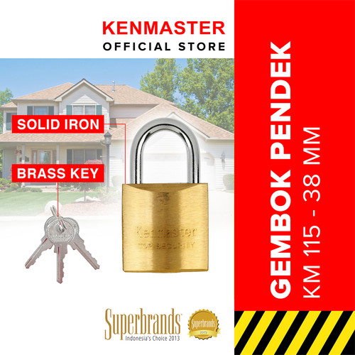 Kenmaster Gembok Pendek KM 115 - 38 MM (IRON)