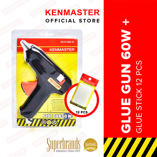 Kenmaster Glue Gun Lem tembak 60 W + 12 Pcs Lem Stick Besar