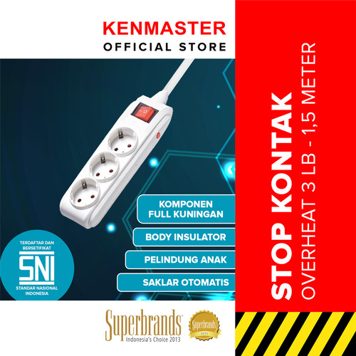 Kenmaster Stop Kontak F3 Overheat SNI