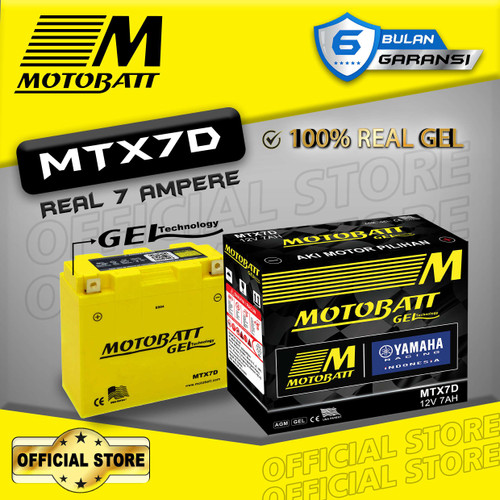 Motobatt Gel MTX7D - 7Ah (Garansi 6 Bulan)