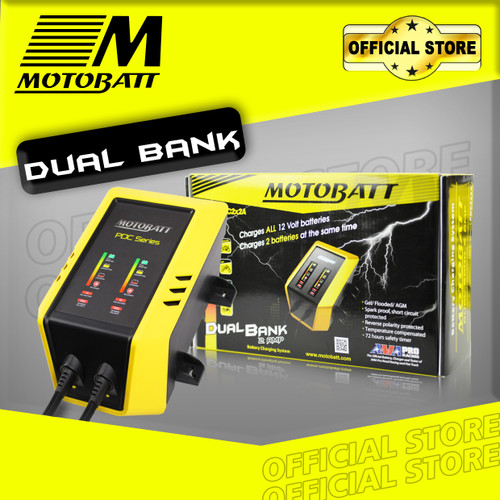 Charger Motobatt Dual Bank - 12V – 2Ah