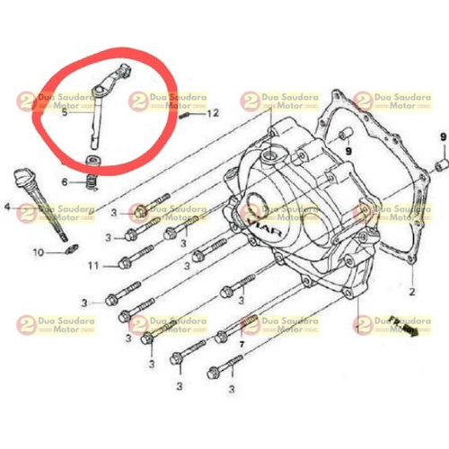 Stut Kopling Roda 3 Viar Karya 150 cc Oil Cooler / Lever Comp Cluth