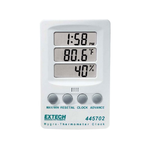 [EX0000022] EXTECH HYGRO THERMOMETER CLOCK 445702