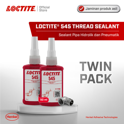 Henkel LOCTITE 545 Thread Sealant Seal Pipa Hidrolik 50 ml Twin Pack