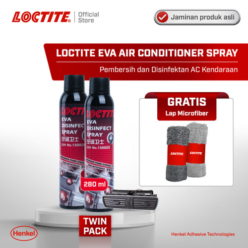 Henkel LOCTITE EVA AIR CONDITIONER SPRAY AC Cleaner 280 ml Twin Pack